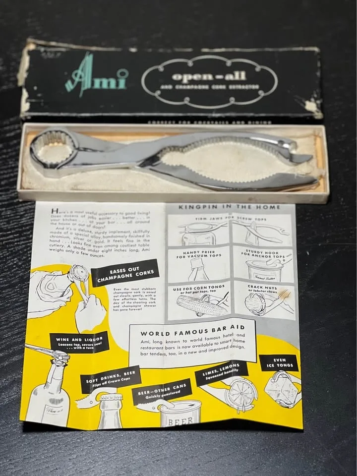 Vintage Ami Open-All and Champagne Cork Extractor #cleanout image indicator(2)
