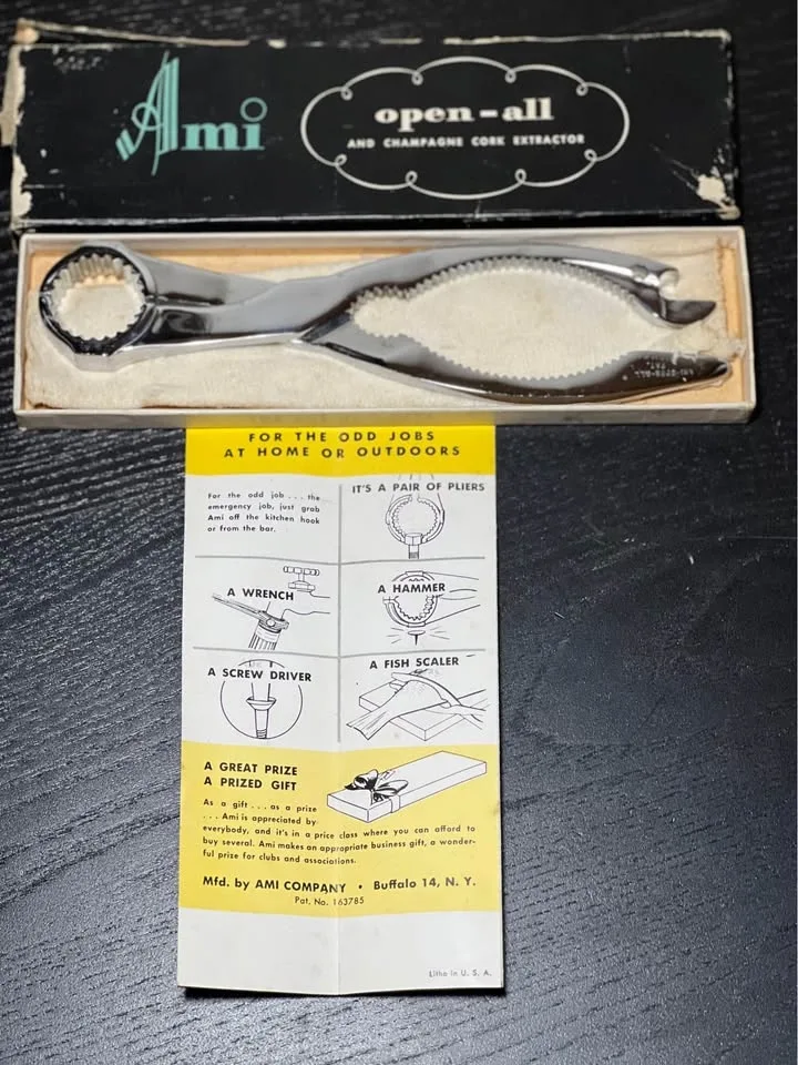 Vintage Ami Open-All and Champagne Cork Extractor #cleanout image indicator(3)