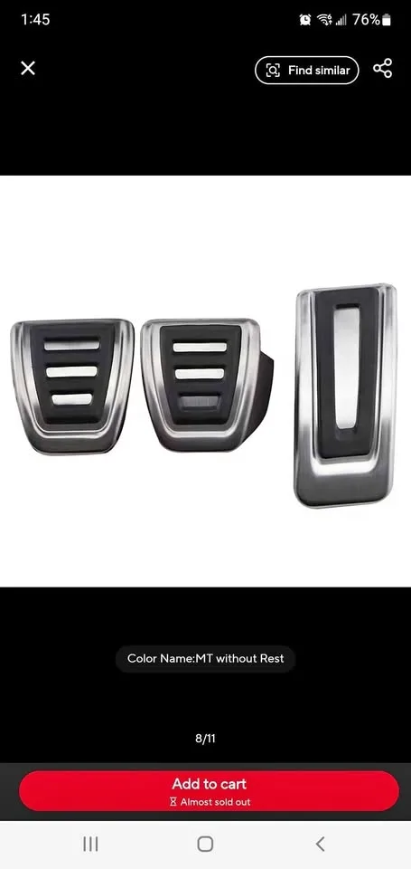 Volkswagen Mk7 TSi/GTi/R/Tiguan Pedals - Manual/Stick