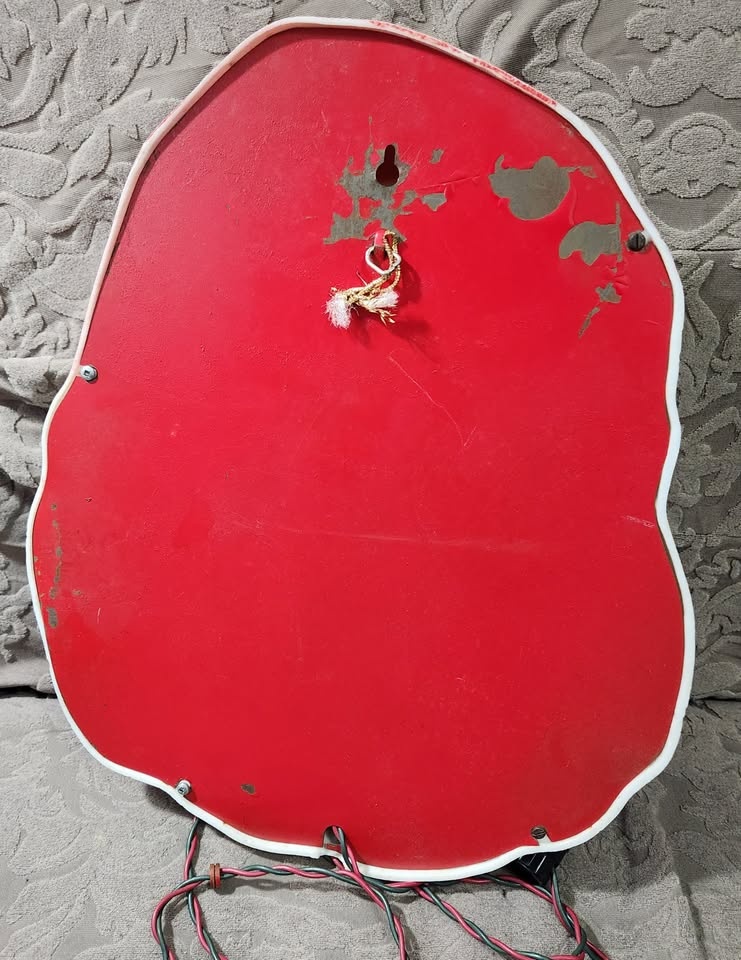 Vintage Blow Mold Light Up Santa Face - in perfect working order - photo 5