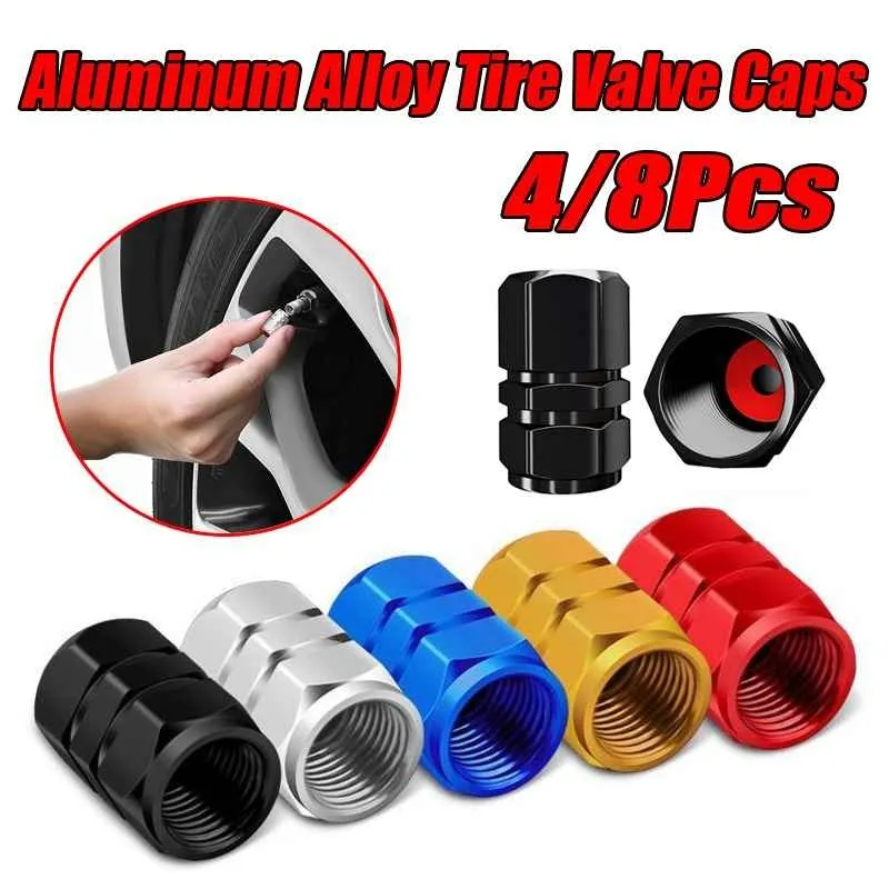Stylish Aluminum Valve Cap Sets - Different Colors Available