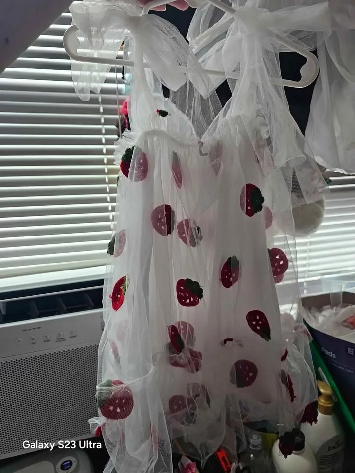 Strawberry birthday outfit 12 months #Cleanout image indicator(2)