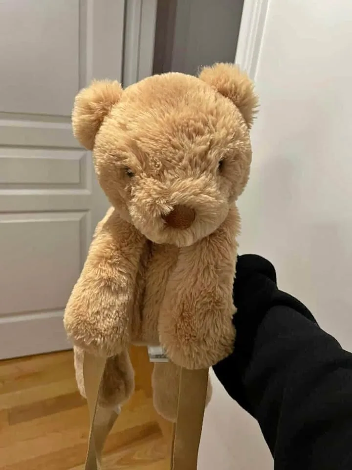 Smudge bear jellycat backpack