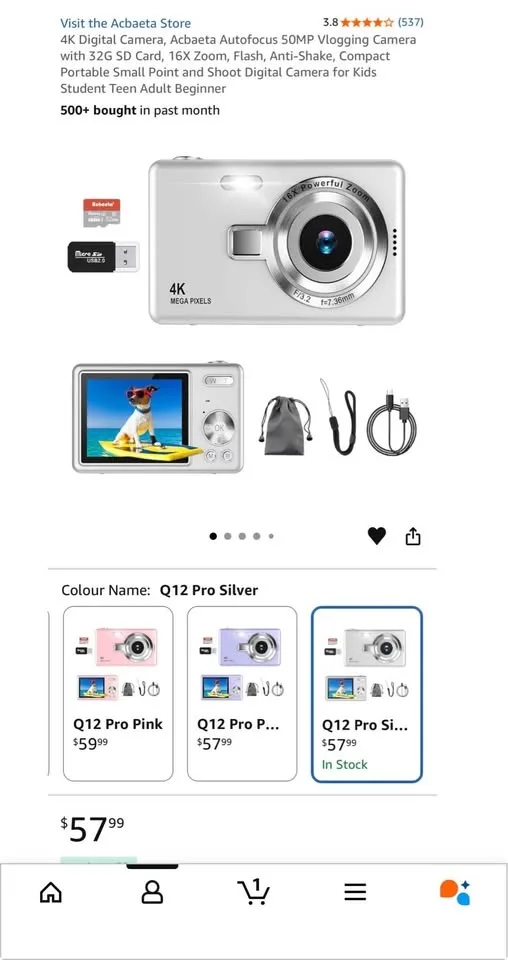 4K Digital Camera, 50MP image indicator(4)