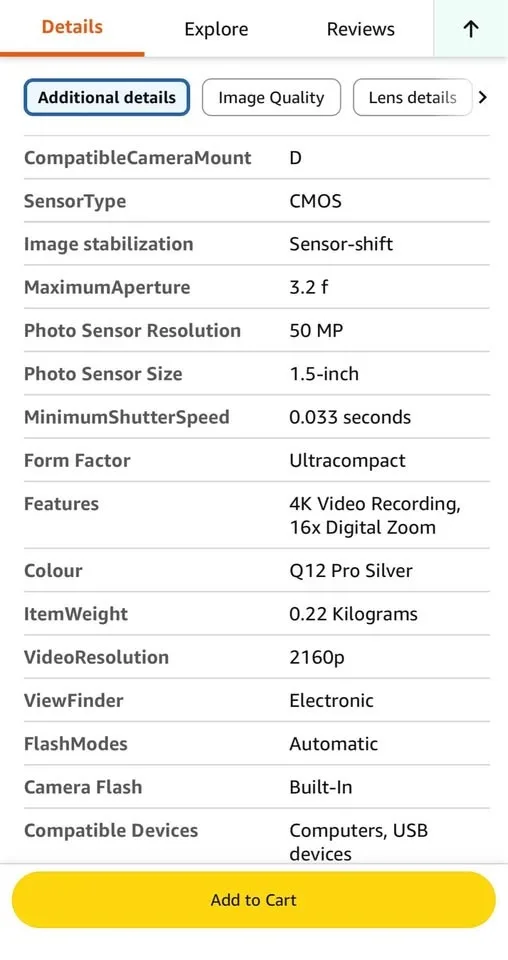 4K Digital Camera, 50MP image indicator(5)