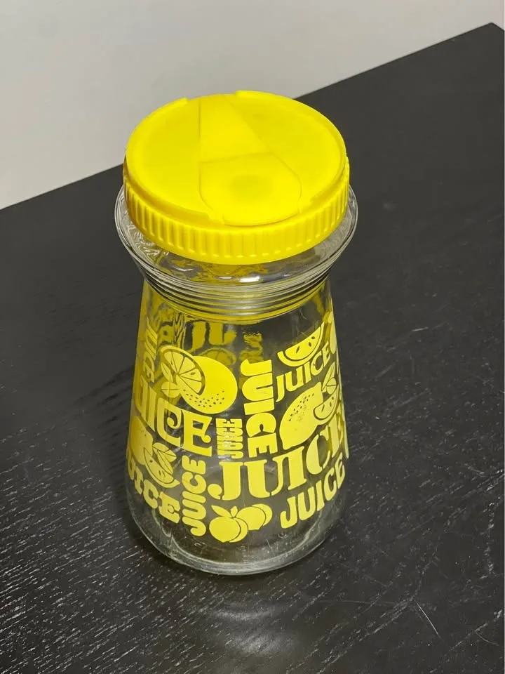 Anchor Hocking Glass Juice Carafe Yellow Lemons 24oz #cleanout image indicator(2)