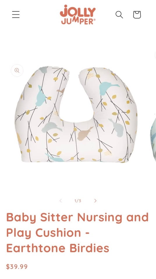 Baby Sitter Nursing and Play Cushion - Earthtone Birdies - photo 3