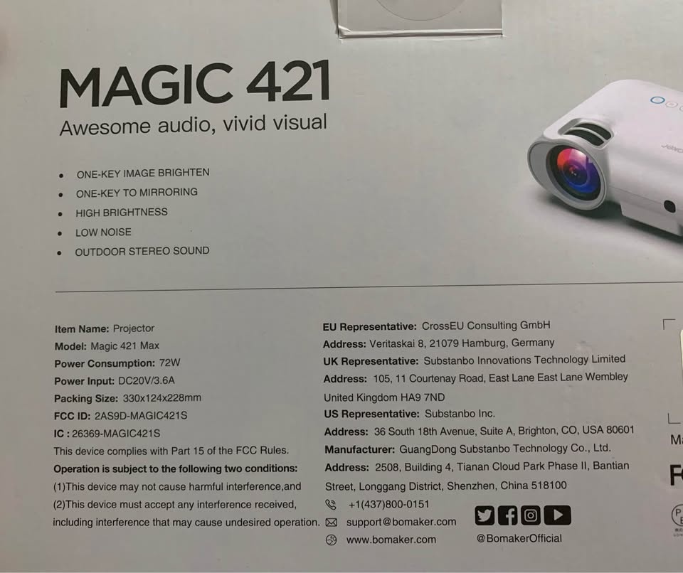 1080P 5G WiFi Projector, High Bright. In great condition - photo 3