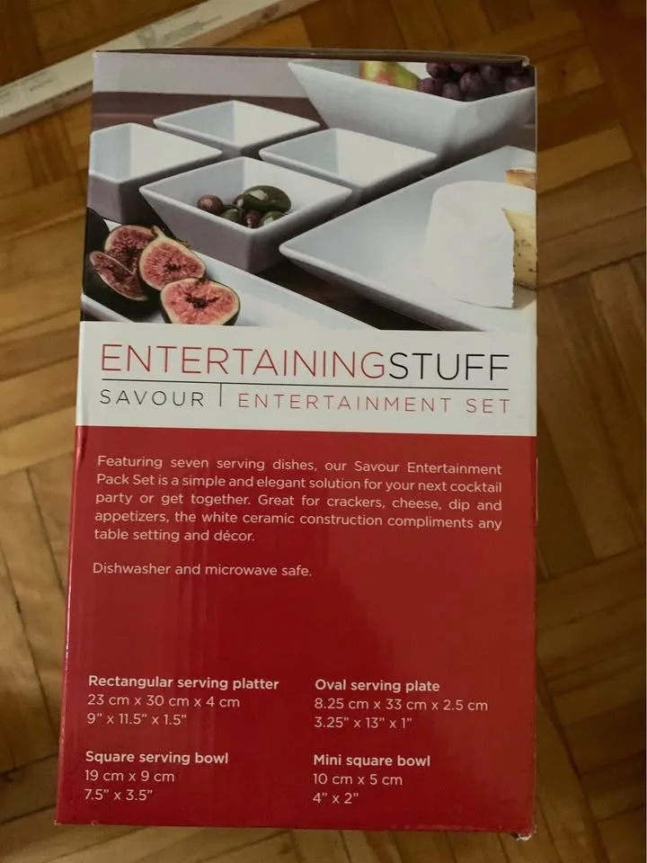 Featuring seven serving dishes. Brand new. Original price $50. image indicator(2)