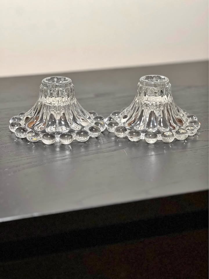 Anchor Hocking Berwick-Boopie candlestick holders