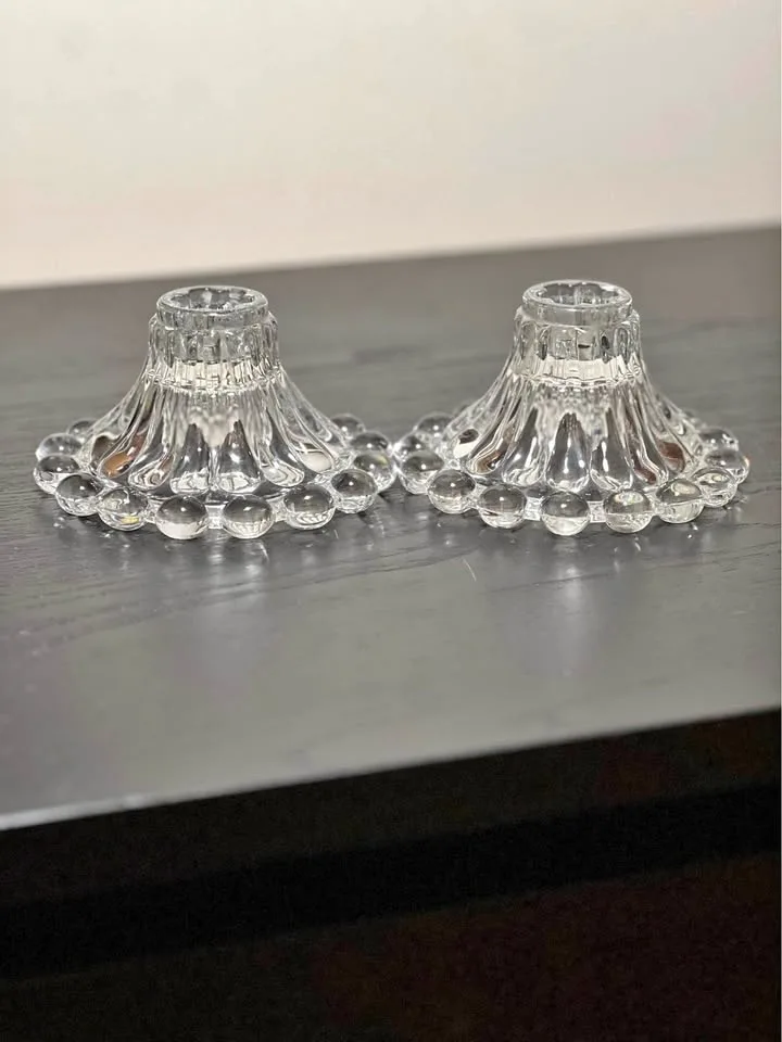 Anchor Hocking Berwick-Boopie candlestick holders #cleanout