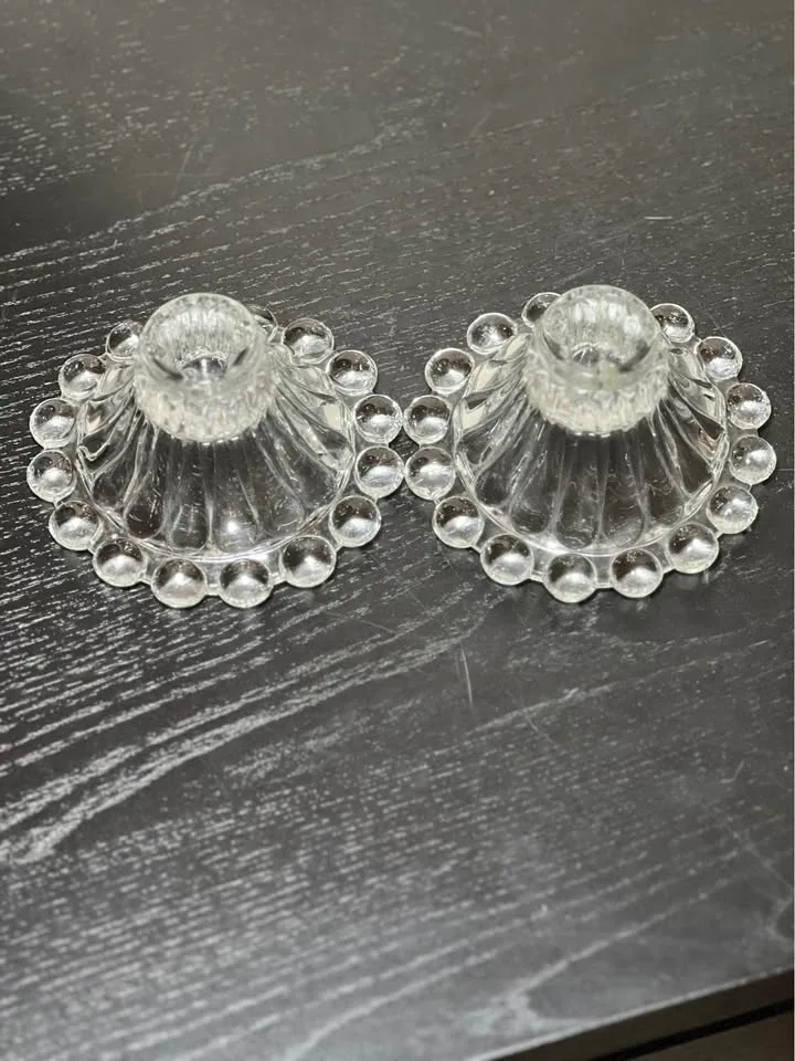 Anchor Hocking Berwick-Boopie candlestick holders #cleanout image indicator(5)