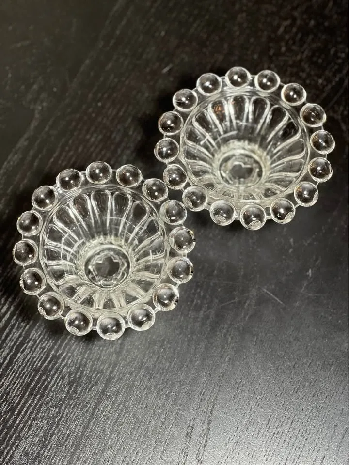 Anchor Hocking Berwick-Boopie candlestick holders #cleanout image indicator(7)