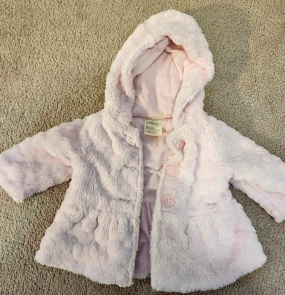 First Impressions Baby Faux Fur Coat (0-3 M) #Cleanout