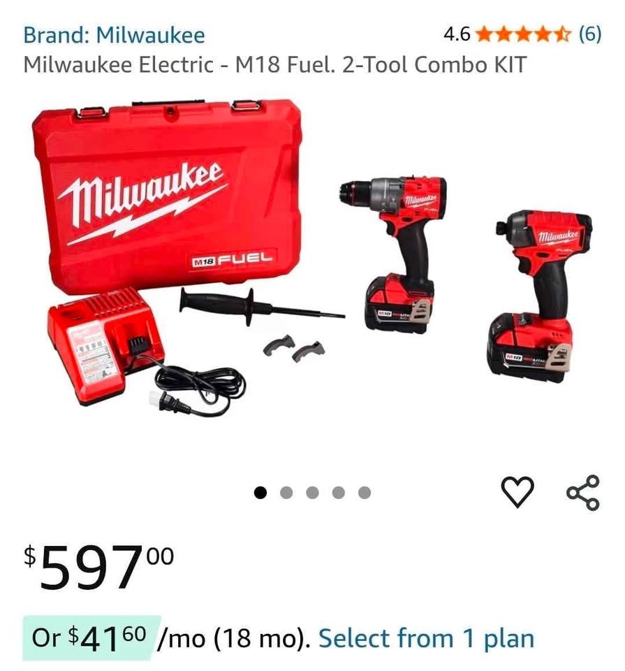 Milwaukee M18 FUEL Combo Kit 2 5AH batteries - photo 2