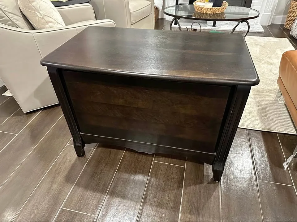 Dutalier Dark Ebony Solid Wood Storage Chest