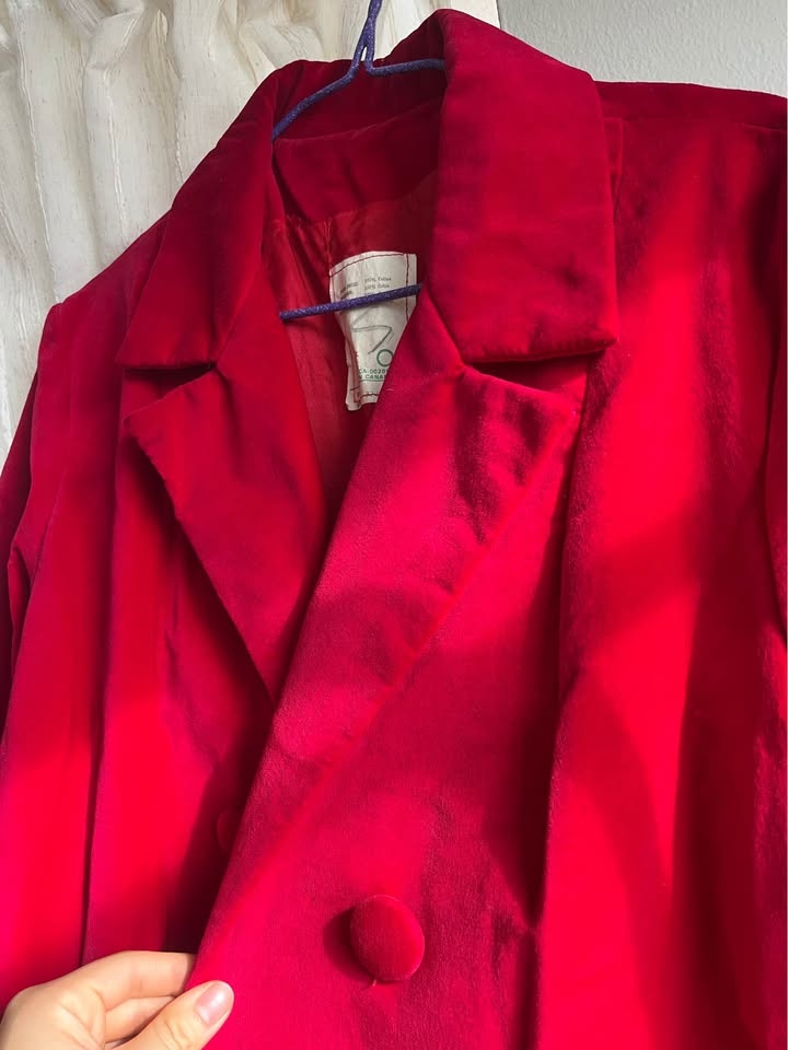 Vintage 100% cotton velvet coat - photo 2