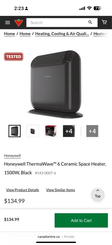 Honeywell Ceramic Heater image indicator(2)