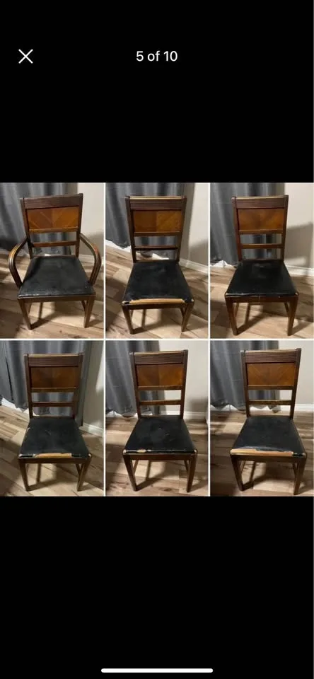 1950's Dining Room Set - Table with 6 Chairs image indicator(2)