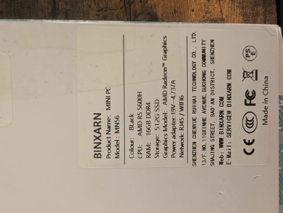 Mini PC – Ryzen 5 5600H / 16GB / 512GB NVMe image indicator(10)