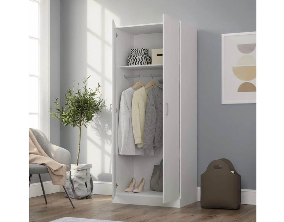 Brand New White Two Door Wardrobe - photo 3