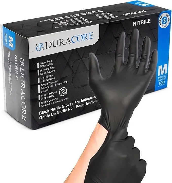 Black Nitrile Gloves, Medium, 100-pc #Cleanout image indicator(3)