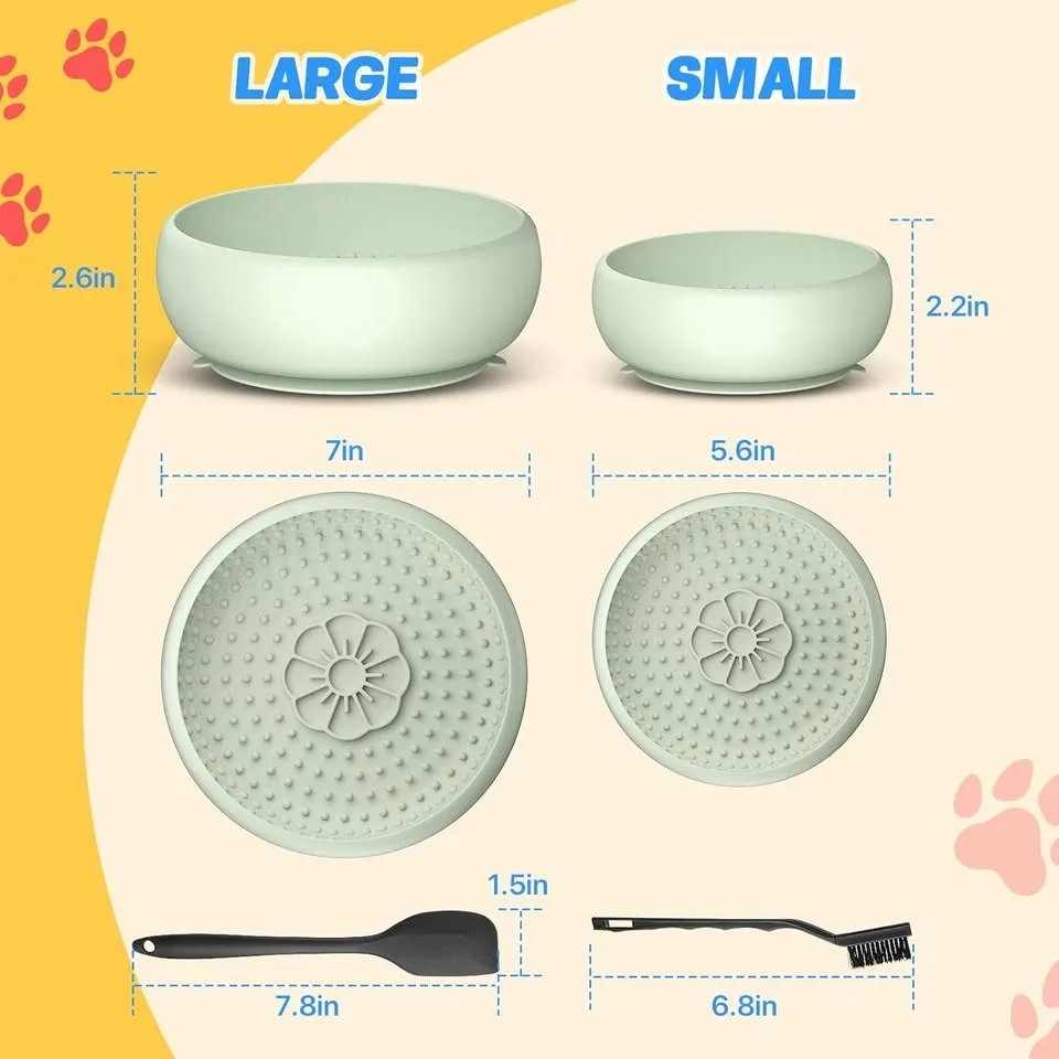 Silicone Lick Bowl for Dogs & Cats 2 Pack #Cleanout image indicator(6)