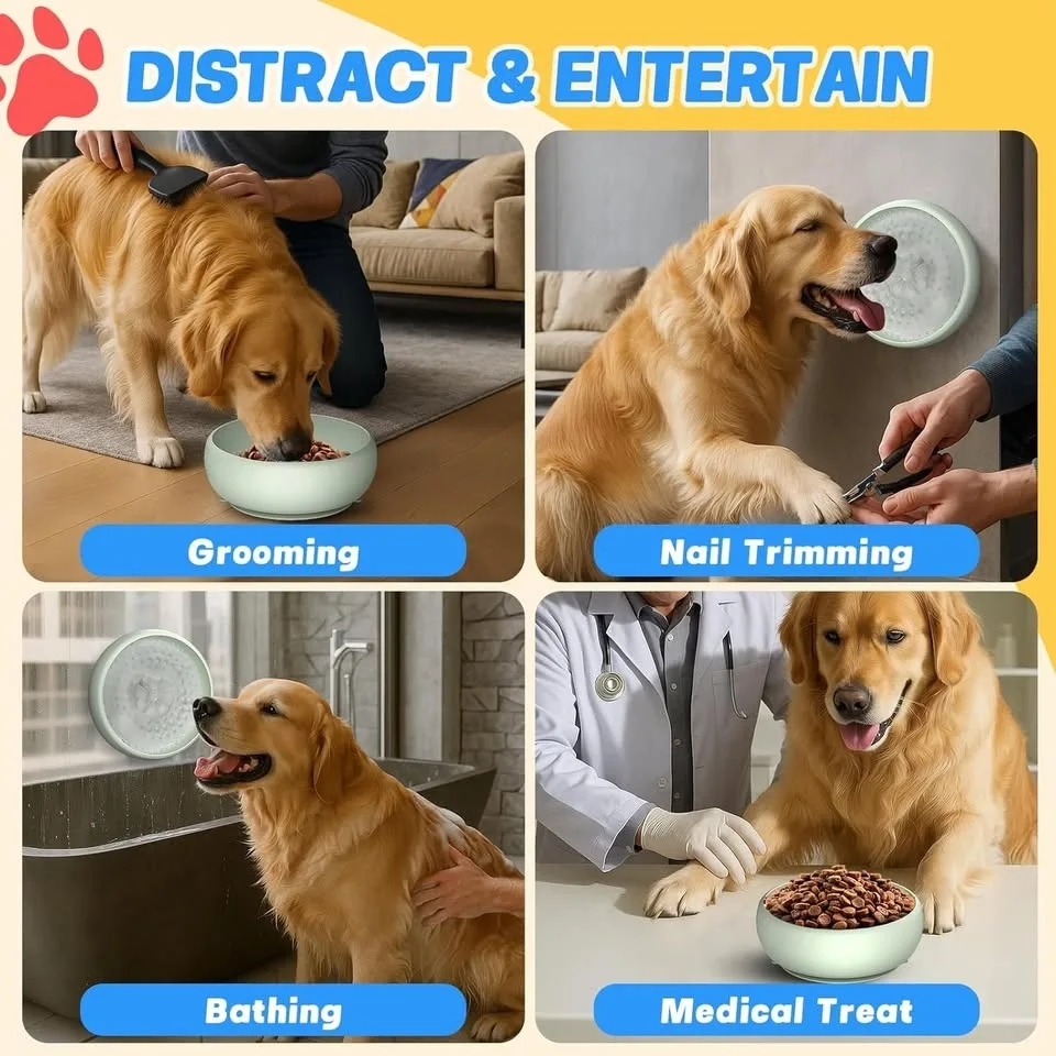 Silicone Lick Bowl for Dogs & Cats 2 Pack #Cleanout image indicator(7)