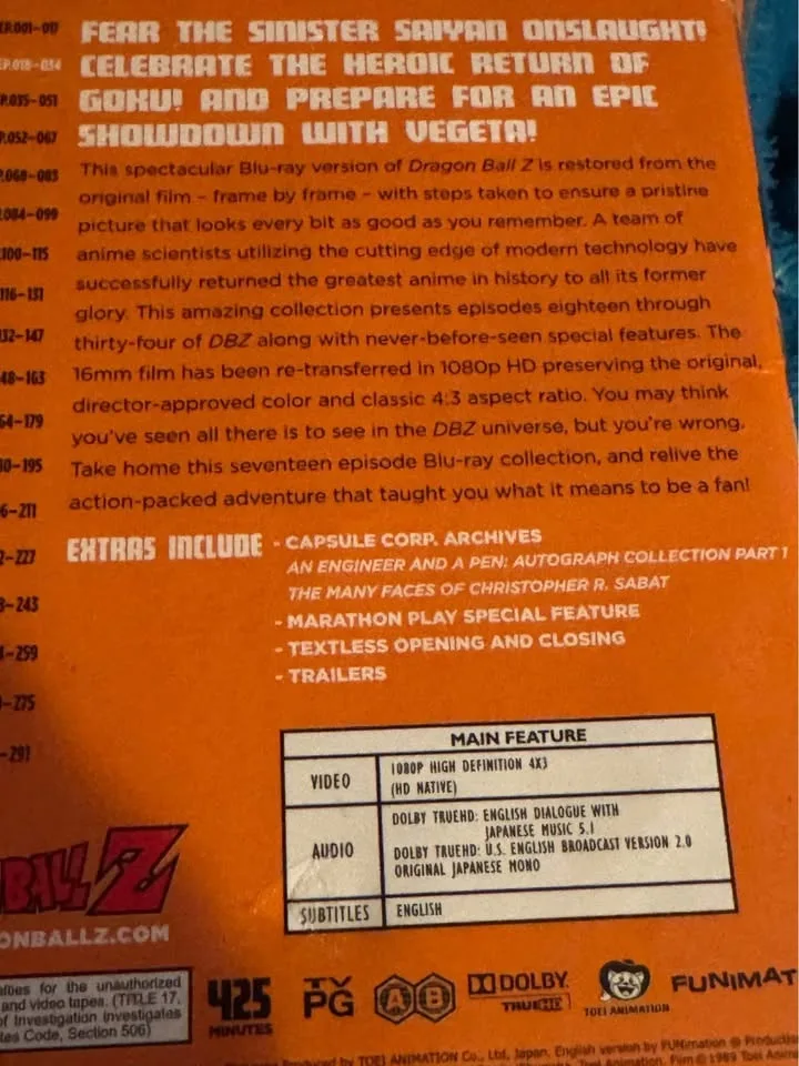 Dragonball Z Blu-Ray level 1.1 & 1.2. 34 episodes! New! image indicator(6)