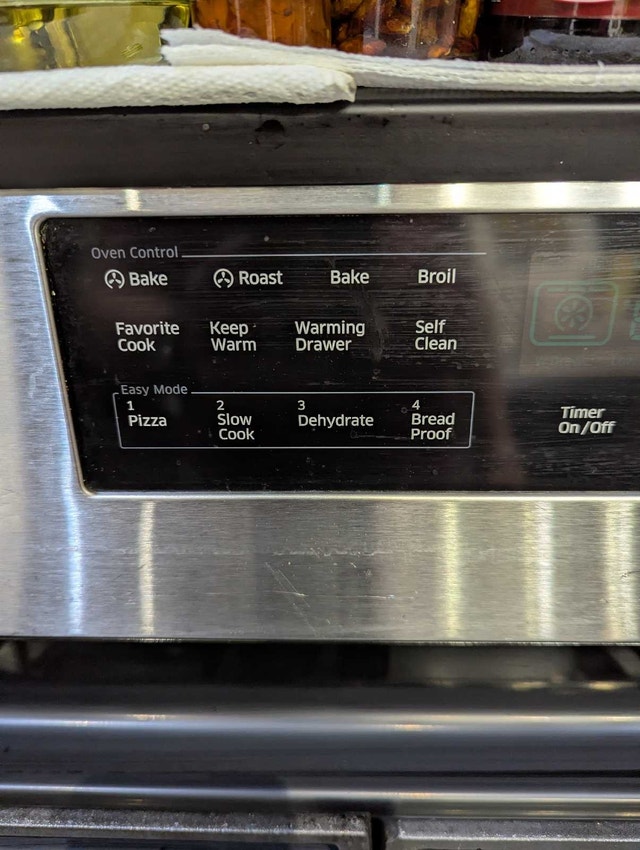 Samsung Gas Stove, Convection Oven With Warming Drawer