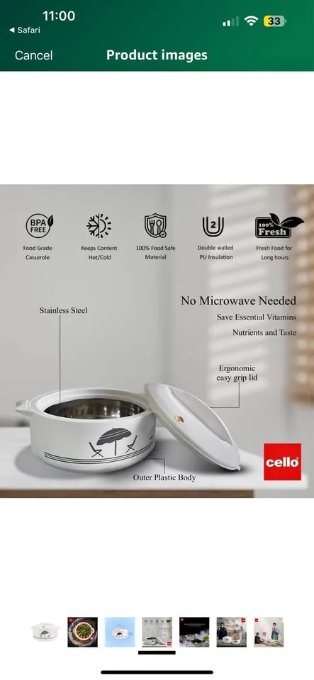 Brand New Cello Hotpot 3500ml – Keep Your Food Hot & Fresh!