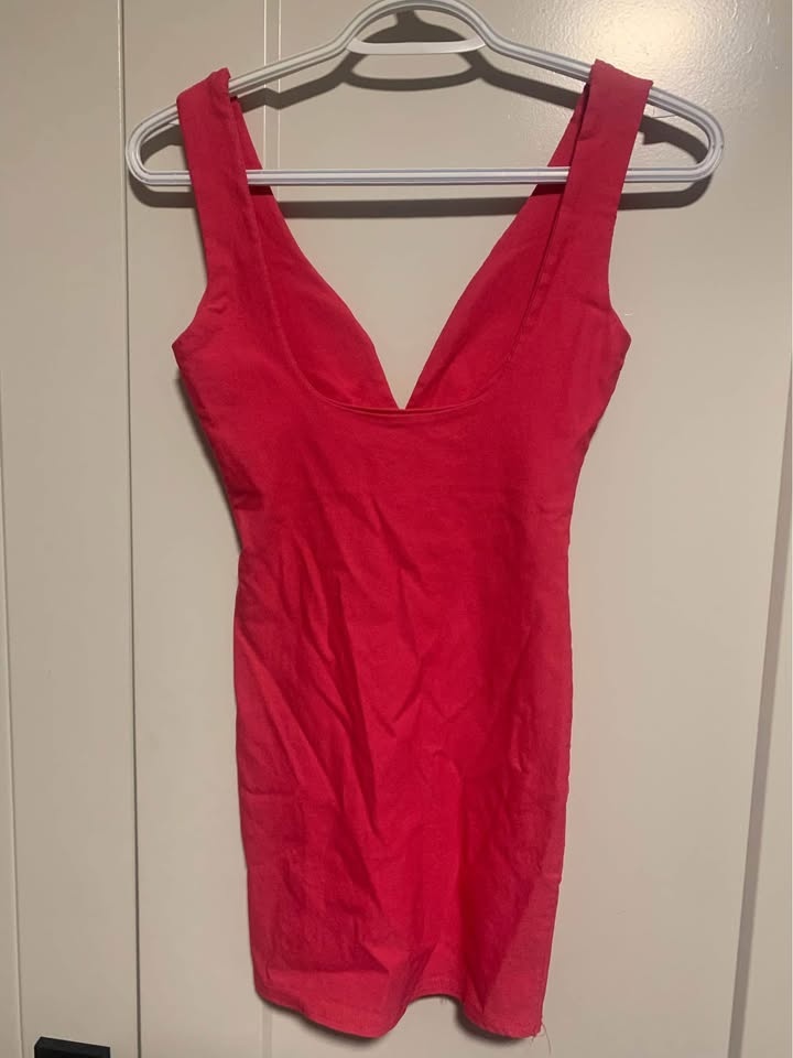 Hot pink mini dress - photo 3