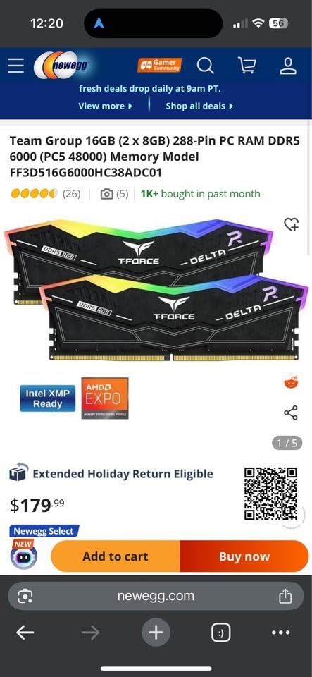 Team Group 16GB DDR5 6000MHz PC RAM - photo 2