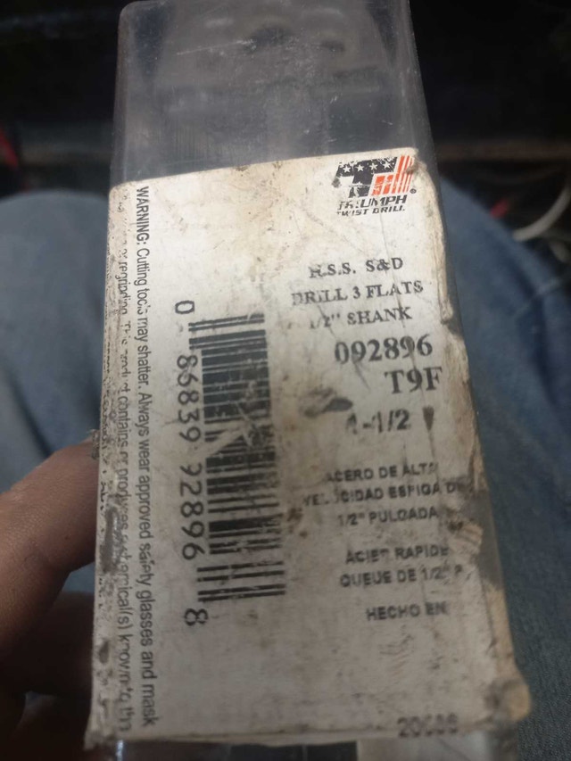 Kodiak HSS S&D drill bit, size 1-1/2"
