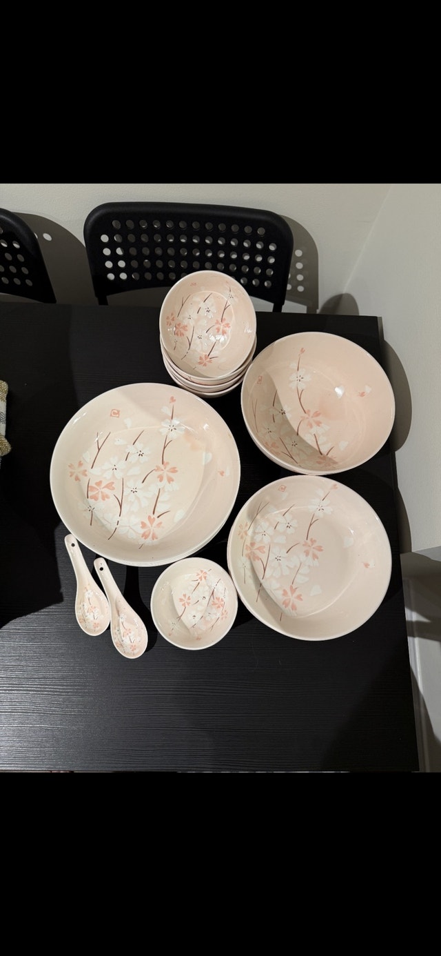 Ceramic Dish & Bowl Set each ~1 dollar!!