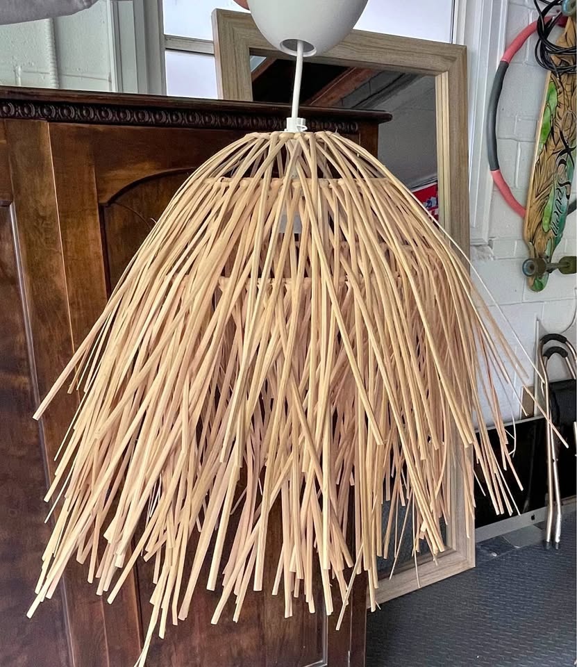 🌾 Handmade Natural Rattan Pendant Light