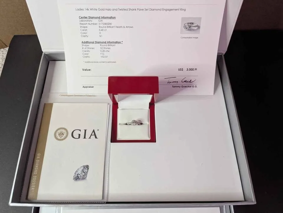 GIA Certified Engagement Ring - James Allen 14K White Gold image indicator(2)