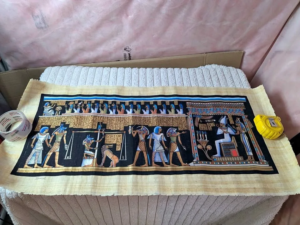 Authentic Large Egyptian Papyrus – “Weighing of the Heart”