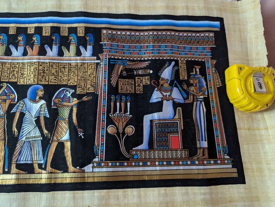 Authentic Large Egyptian Papyrus – “Weighing of the Heart” image indicator(3)