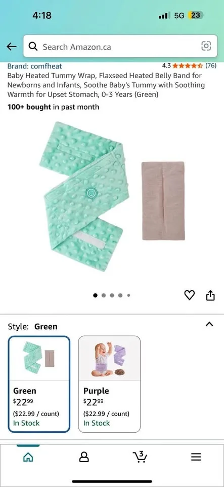 Baby Heated Tummy Wrap