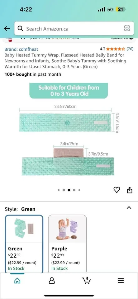 Baby Heated Tummy Wrap image indicator(5)