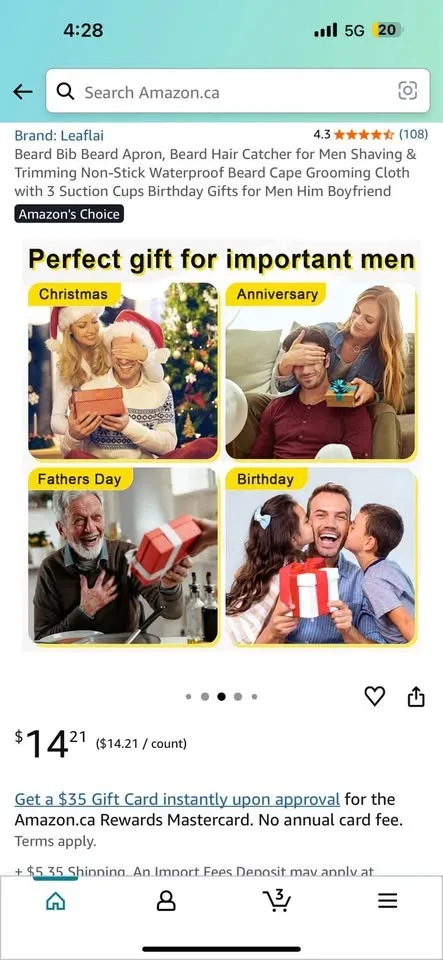 Beard Apron, Beard Hair Catcher for Men Shaving image indicator(3)