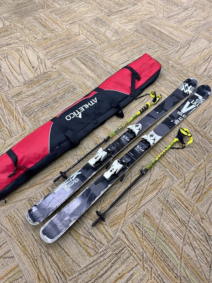Volkl Kendo 170 cm Skis + Salomon Bindings + Bag