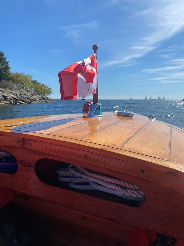 Classic Cedar Boat 16 foot with Motor and Trailer image indicator(2)