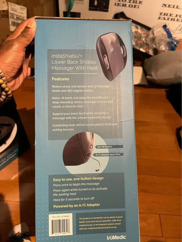 truMedic Lower Back Shiatsu Massager w/ Heat - Xmas Gift! image indicator(4)