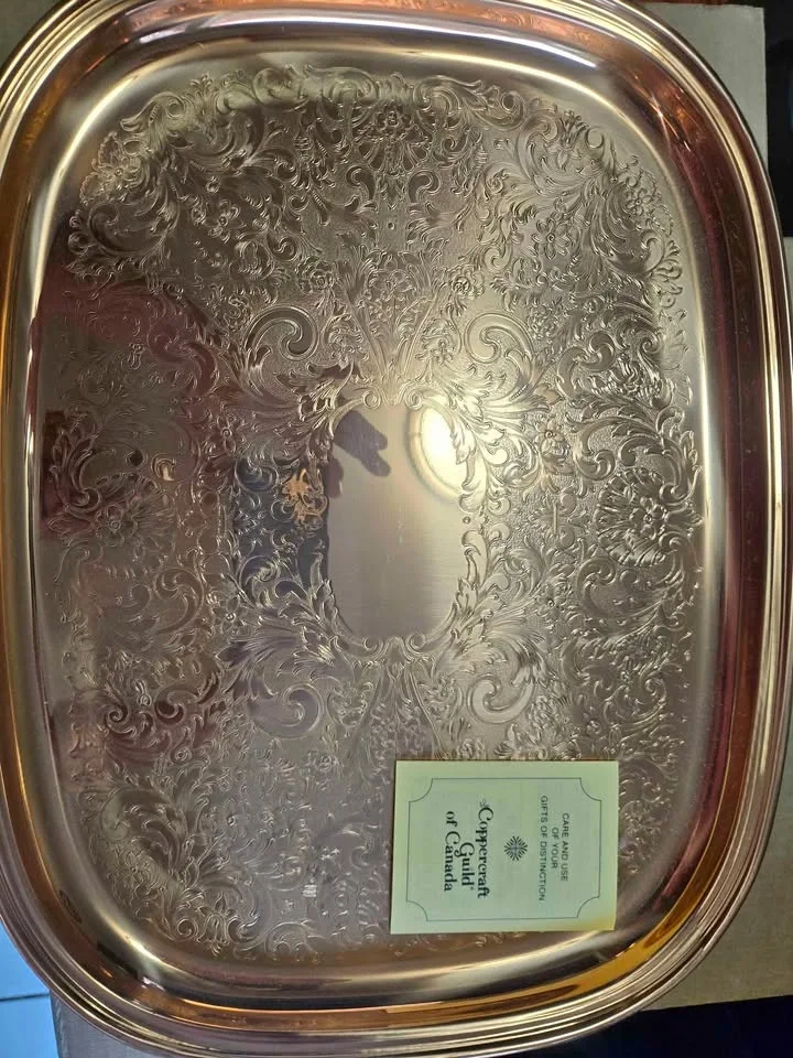 Brand new copper serving tray