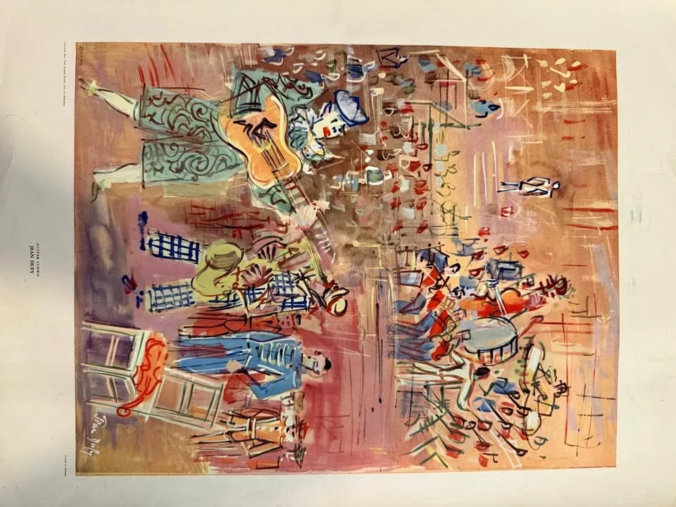 Jean Dufy Vintage Print "Guitar Clown"