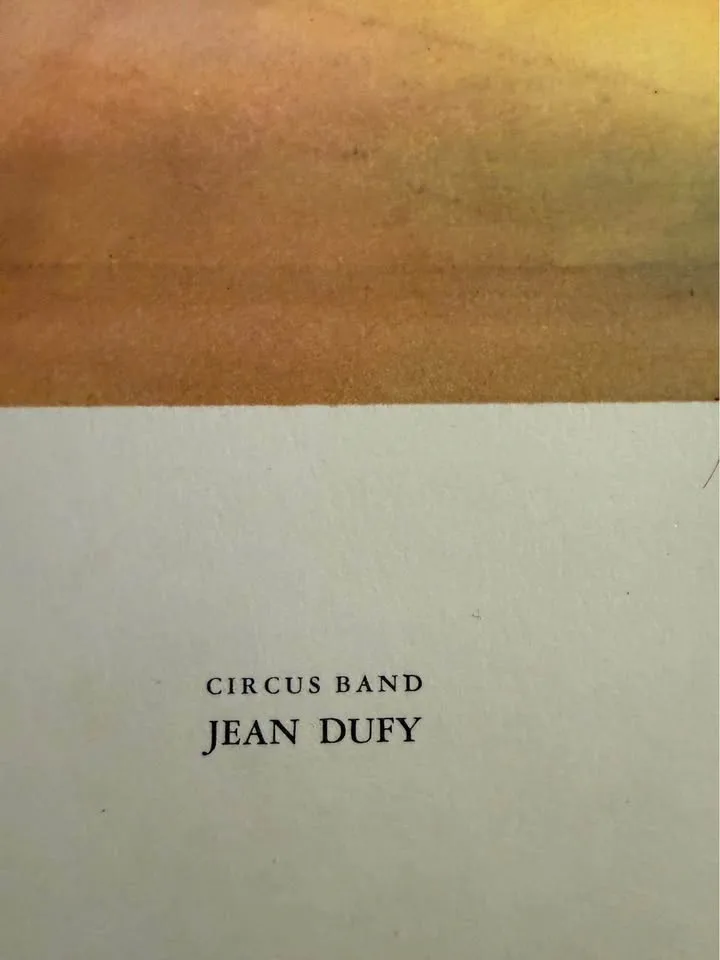 Jean Dufy Vintage Print "Circus Band" 18"×15" 1960's image indicator(3)