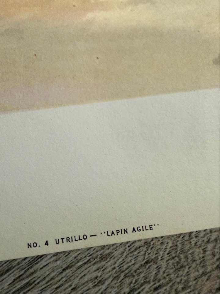 VTG Art Framed Matted "Lapin Agile" By Maurice Utrillo #4 1955 1 - photo 3