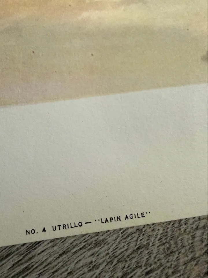 VTG Art Framed Matted "Lapin Agile" By Maurice Utrillo #4 1955 1 image indicator(3)